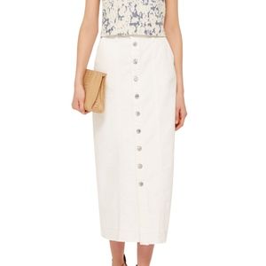 CURRENT/ELLIOT Denim Button Down Skirt